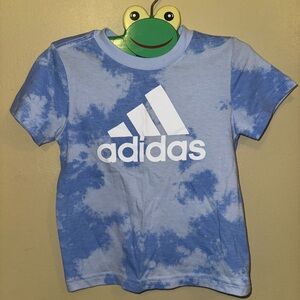 adidas Toddler 2t 2 Little Kids Blue Tie Dye T-Shirt Boys Girls Play